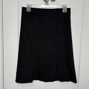 DKNY | Charcoal Gray A Line Elastic Waist Pull On Stretch Skirt Knee Length